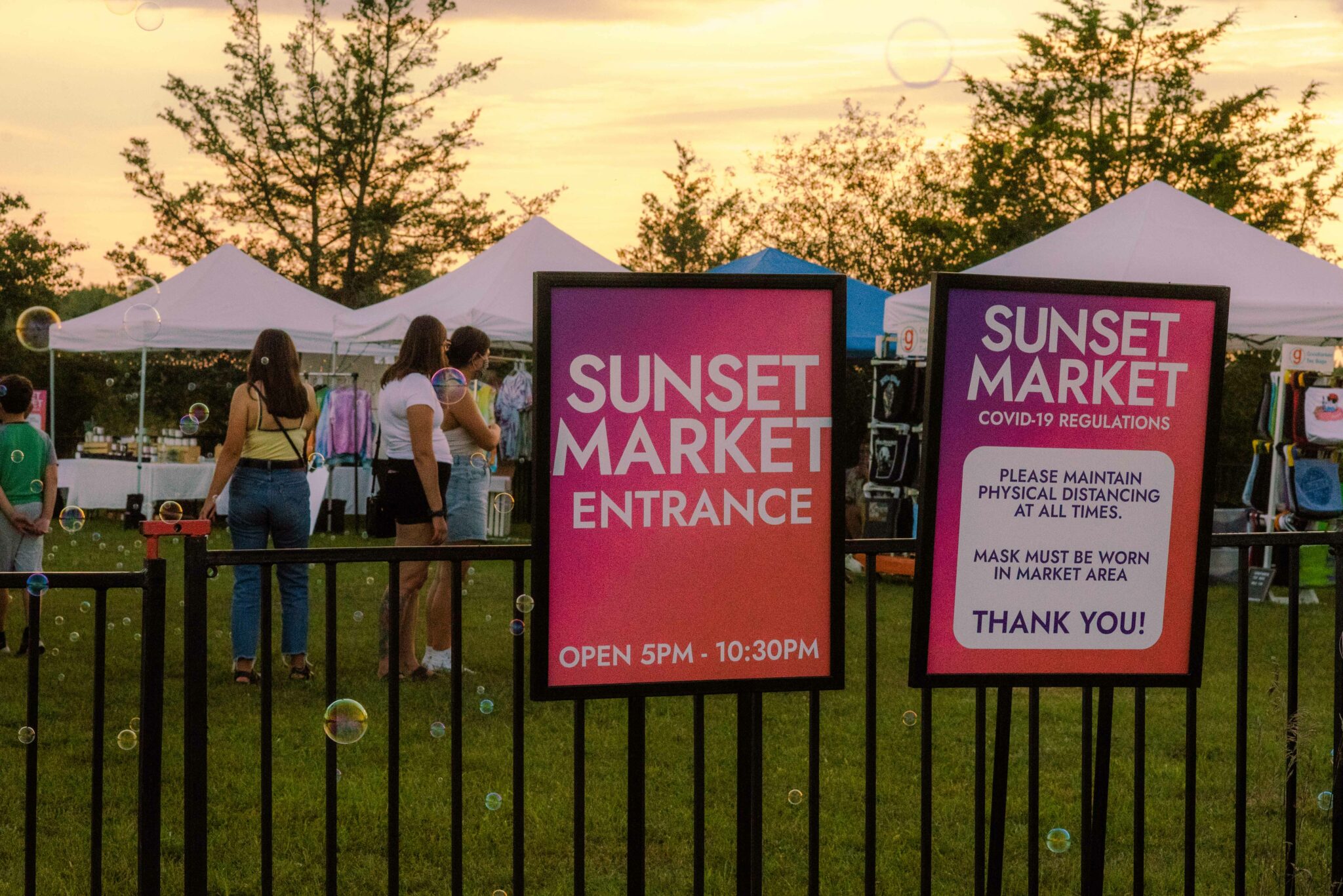Entrance of the Sunset Market at Golden Hour Fest