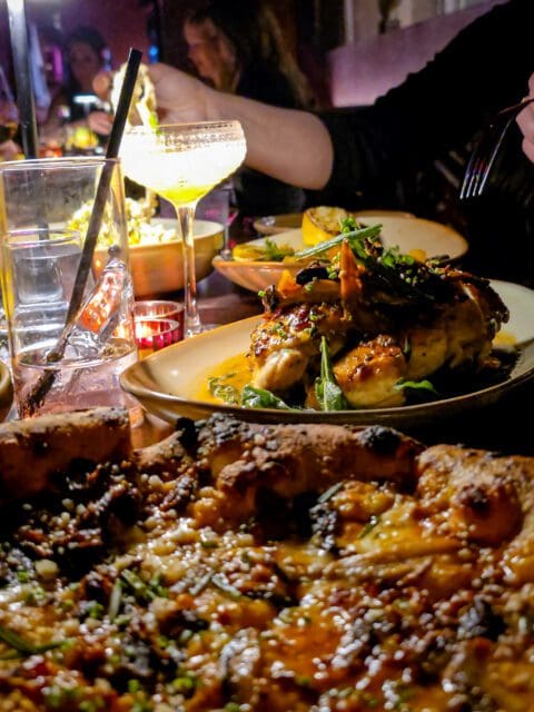 Fire roasted Chicken & Buffalo Cheek Pizza at Ember Ottawa