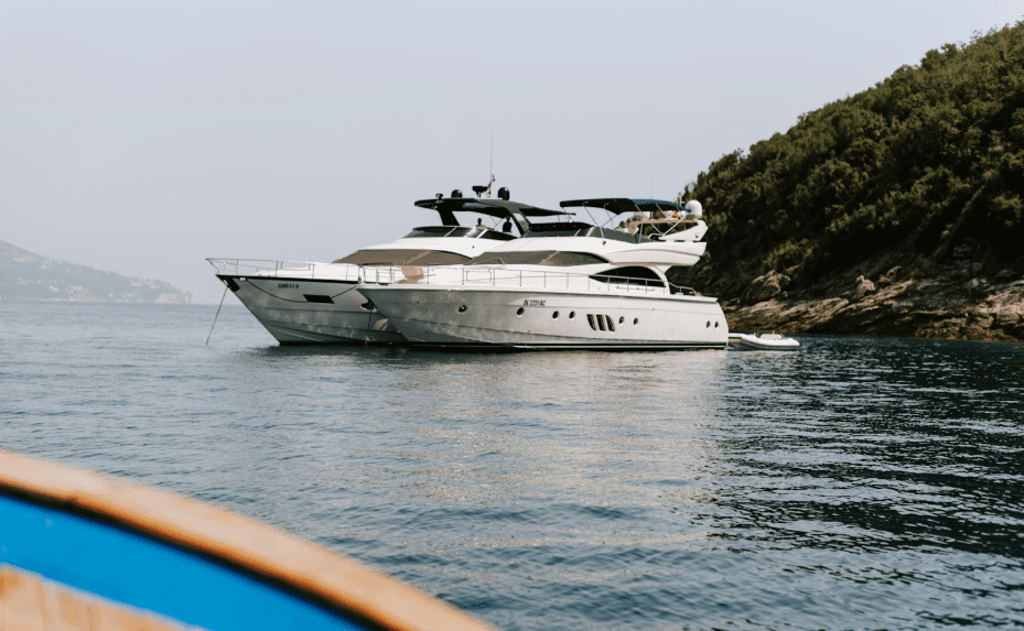 a luxury boat on the water